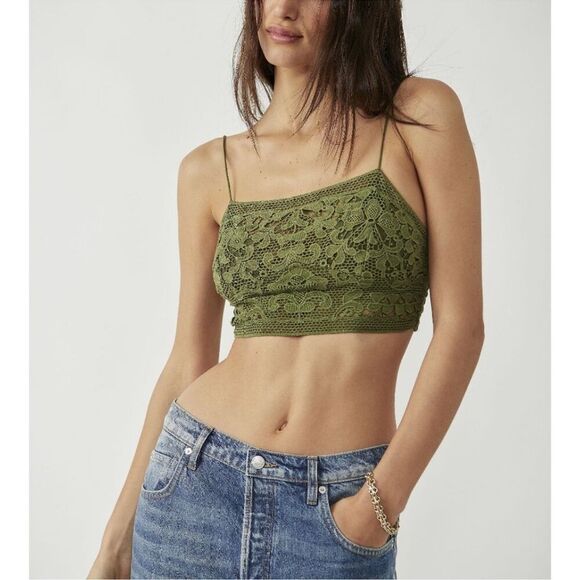 FREE PEOPLE FP One Lyra Bralette / Avocado Tree - Picture 3 of 5